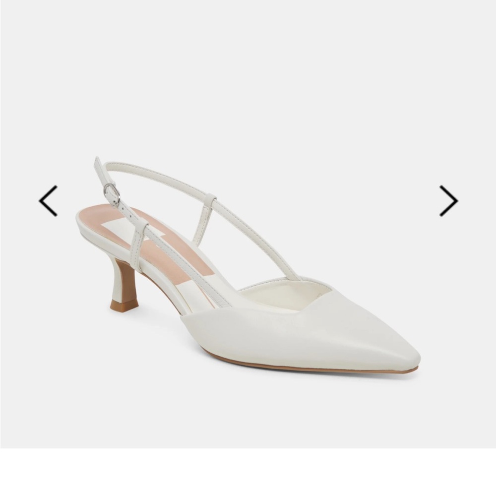 Dolce Vita Odela White Slingback Heels